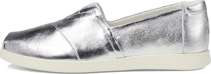 TOMS Alpargata Plus Women's Flat Shoes Silver : 5.5 B - Medium, Canvas/Suede - Image 6
