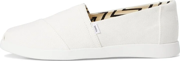 TOMS Alpargata Plus Women's Flat Shoes White : 8.5 B - Medium, Canvas/Suede - Image 6