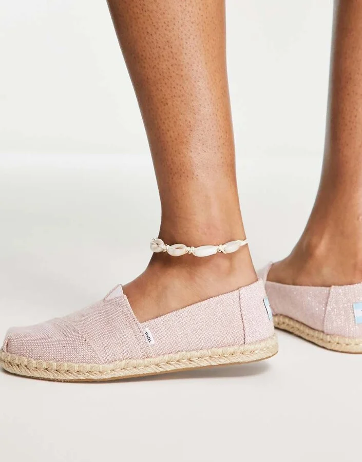 Toms alpargata rope espadrilles in pink - Image 3