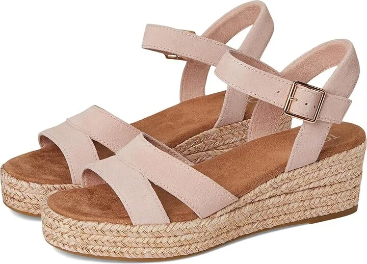 TOMS Audrey Women's Shoes Pale Rose Suede : 10 B - Medium, Synthetic