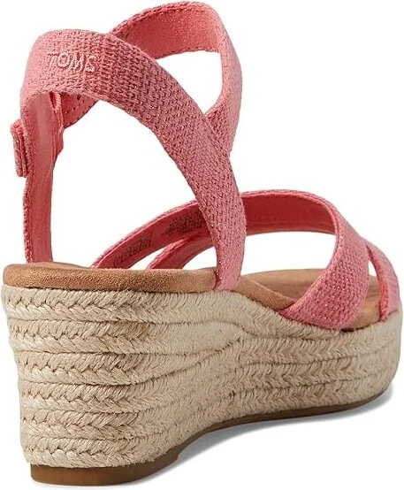TOMS Audrey Women's Shoes Shell Pink Metallic Linen Stripe : 8 B - Medium, Synthetic - Image 4