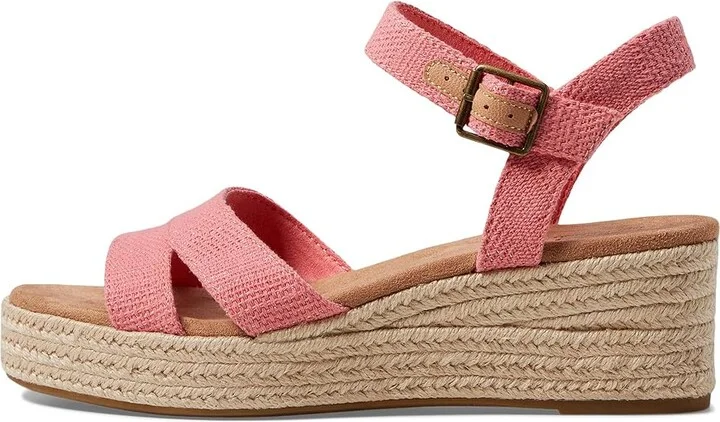 TOMS Audrey Women's Shoes Shell Pink Metallic Linen Stripe : 8 B - Medium, Synthetic - Image 5