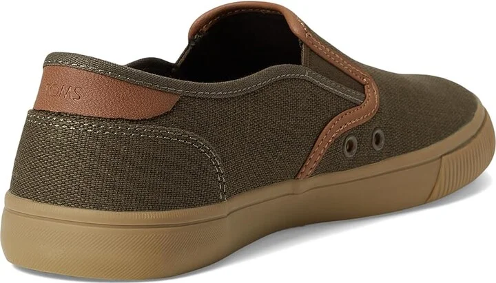 TOMS Baja Men's Slip on Shoes Olive : 8 D - Medium, Canvas - Image 4