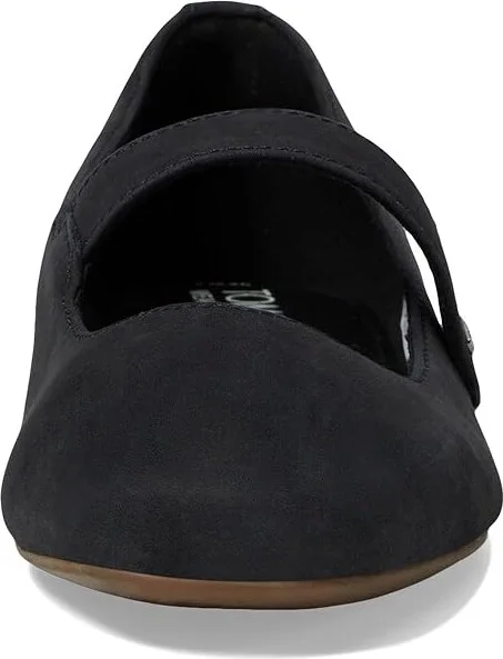TOMS Bianca Women's Flat Shoes Black Leather : 11 B - Medium, Leather/Polyester/Suede - Image 5