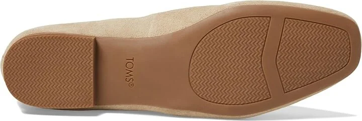 TOMS Bianca Women's Flat Shoes Oatmeal Suede : 8 B - Medium, Leather/Polyester/Suede - Image 3