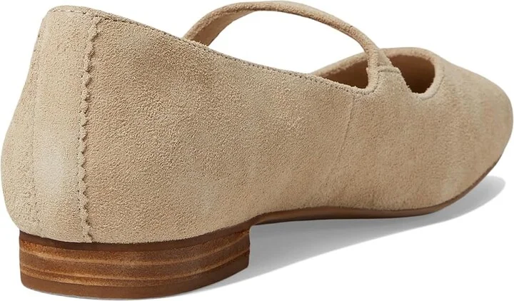 TOMS Bianca Women's Flat Shoes Oatmeal Suede : 8 B - Medium, Leather/Polyester/Suede - Image 4