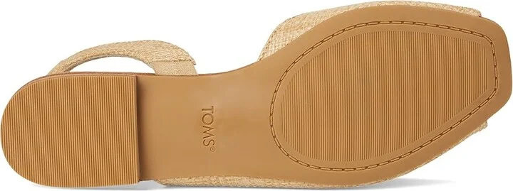 TOMS Briella Slingback Women's Flat Shoes Almond Raffia : 7 B - Medium, Nylon/Rubber - Image 3