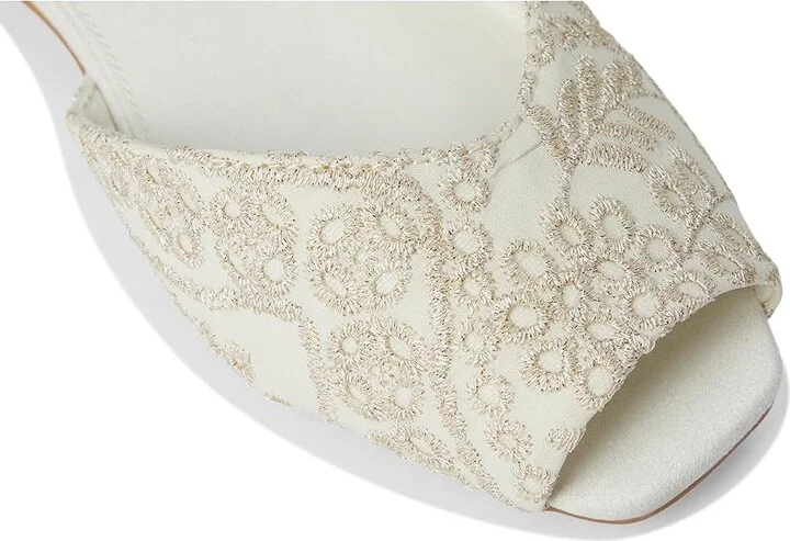 TOMS Briella Slingback Women's Flat Shoes Egret Botanical Eyelet : 9 B - Medium, Nylon/Rubber - Image 7