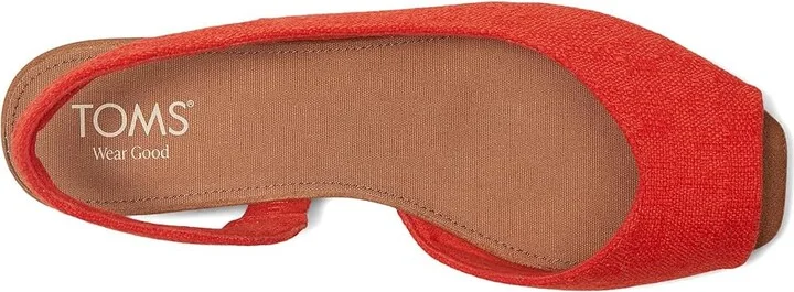 TOMS Briella Slingback Women's Flat Shoes Flame : 9.5 B - Medium, Nylon/Rubber - Image 2