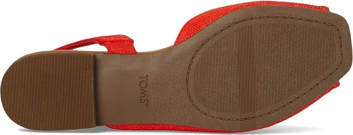 TOMS Briella Slingback Women's Flat Shoes Flame : 9.5 B - Medium, Nylon/Rubber - Image 3