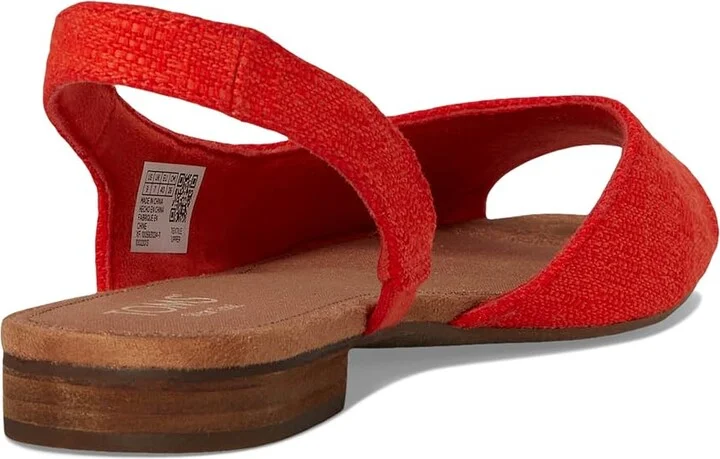 TOMS Briella Slingback Women's Flat Shoes Flame : 9.5 B - Medium, Nylon/Rubber - Image 4