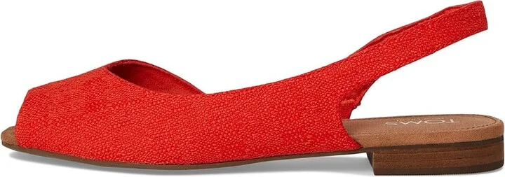 TOMS Briella Slingback Women's Flat Shoes Flame : 9.5 B - Medium, Nylon/Rubber - Image 6