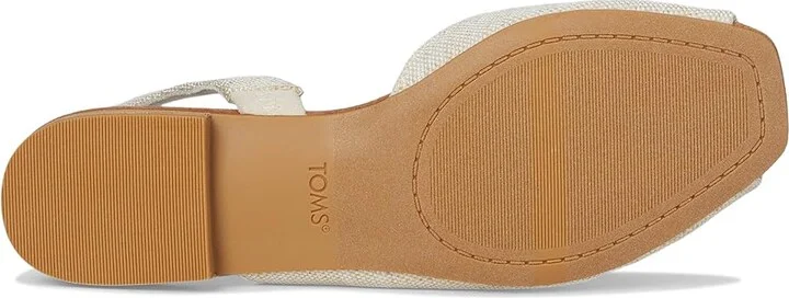TOMS Briella Slingback Women's Flat Shoes Natural : 6.5 B - Medium, Nylon/Rubber - Image 3