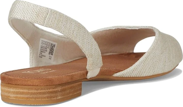 TOMS Briella Slingback Women's Flat Shoes Natural : 6.5 B - Medium, Nylon/Rubber - Image 4