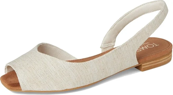 TOMS Briella Slingback Women's Flat Shoes Natural : 6.5 B - Medium, Nylon/Rubber - Image 5