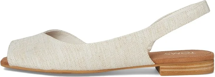 TOMS Briella Slingback Women's Flat Shoes Natural : 6.5 B - Medium, Nylon/Rubber - Image 6