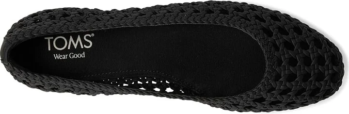 TOMS Briella Women's Shoes Black Woven Basket : 7 B - Medium, Synthetic - Image 2