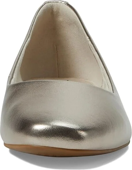 TOMS Briella Women's Shoes Light Gold Metallic Leather : 8 B - Medium, Synthetic - Image 2