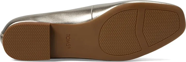 TOMS Briella Women's Shoes Light Gold Metallic Leather : 8 B - Medium, Synthetic - Image 3