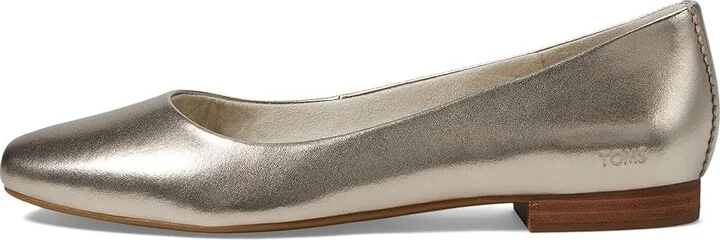 TOMS Briella Women's Shoes Light Gold Metallic Leather : 8 B - Medium, Synthetic - Image 5
