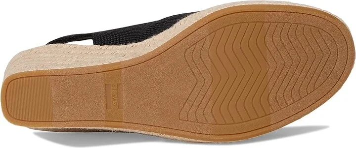 TOMS Camilla Women's Wedge Shoes Black : 6.5 B - Medium, Textile - Image 3