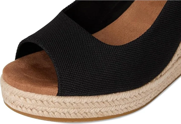 TOMS Camilla Women's Wedge Shoes Black : 6.5 B - Medium, Textile - Image 7