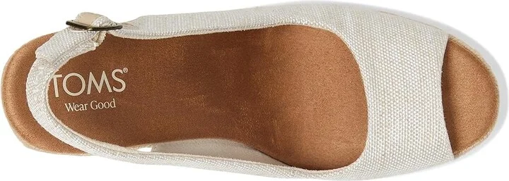 TOMS Camilla Women's Wedge Shoes Natural : 6.5 B - Medium, Textile - Image 2