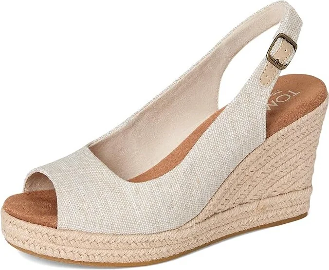 TOMS Camilla Women's Wedge Shoes Natural : 6.5 B - Medium, Textile - Image 5