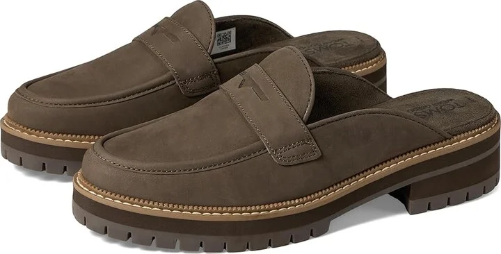 TOMS Cara Mule Women's Shoes Canteen Leather : 5.5 B - Medium