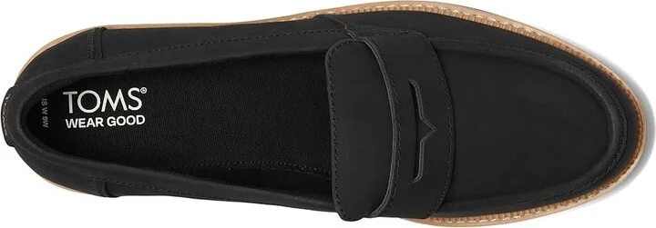 TOMS Cara Women's Shoes Black : 8.5 D - Wide, Leather/Rubber - Image 2