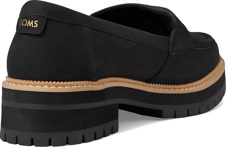 TOMS Cara Women's Shoes Black : 8.5 D - Wide, Leather/Rubber - Image 4