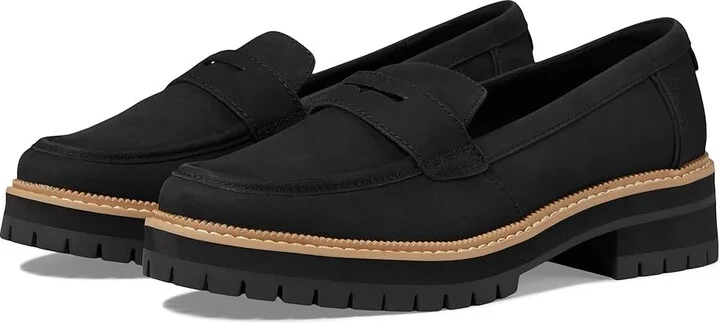 TOMS Cara Women's Shoes Black : 8.5 D - Wide, Leather/Rubber