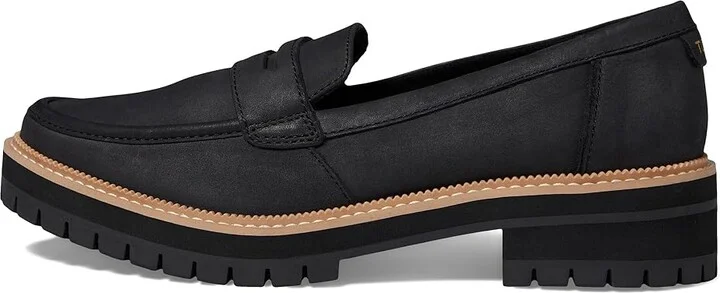TOMS Cara Women's Shoes Black/Black Leather : 10 B - Medium, Leather/Rubber - Image 6