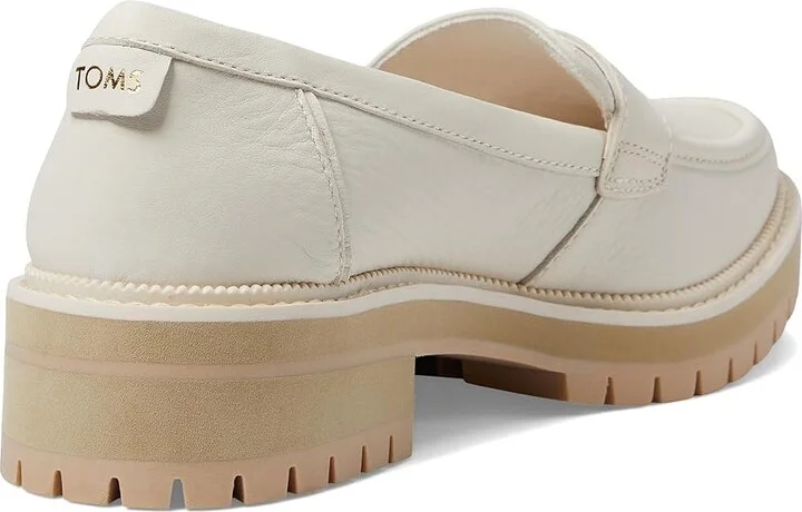 TOMS Cara Women's Shoes Light Sand Leather : 12 B - Medium, Leather/Rubber - Image 4