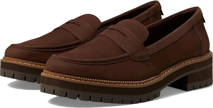 TOMS Cara Women's Shoes Oak Brown : 9.5 B - Medium, Leather/Rubber