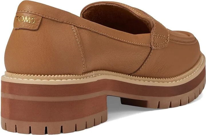 TOMS Cara Women's Shoes Tan : 5.5 D - Wide, Leather/Rubber - Image 4