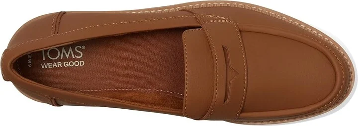 TOMS Cara Women's Shoes Tan Leather : 10 B - Medium, Leather/Rubber - Image 2