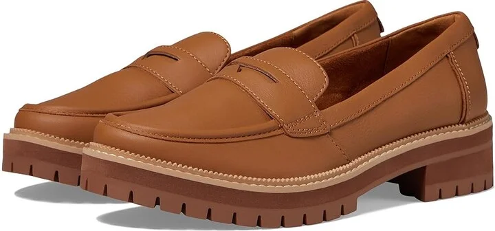 TOMS Cara Women's Shoes Tan Leather : 10 B - Medium, Leather/Rubber
