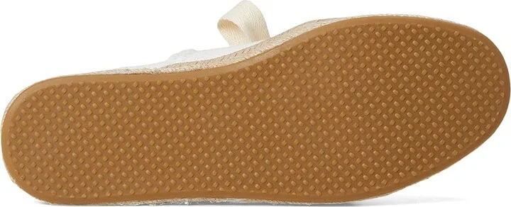 TOMS Carolina Lace-Up Women's Flat Shoes White Beachside Woven/Fray : 12 B - Medium, Cotton - Image 3