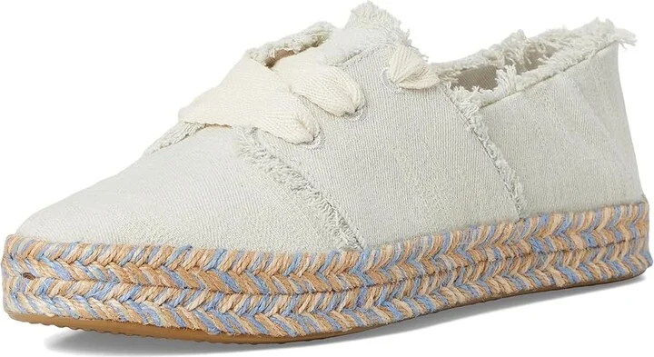 TOMS Carolina Lace-Up Women's Flat Shoes White Onyx : 7.5 B - Medium, Cotton - Image 5