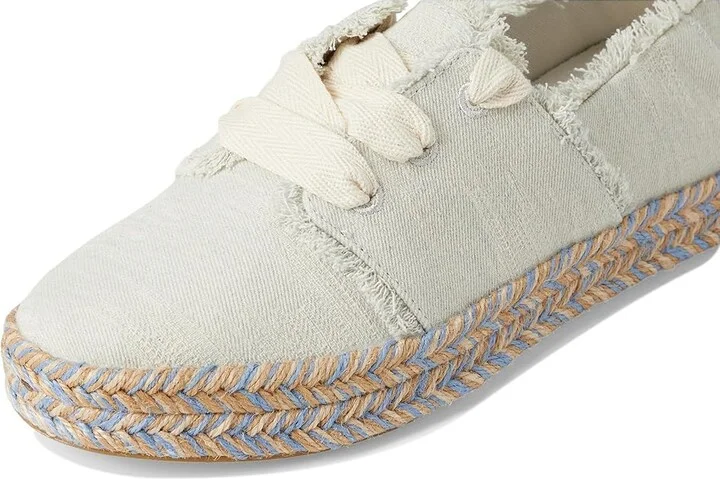 TOMS Carolina Lace-Up Women's Flat Shoes White Onyx : 7.5 B - Medium, Cotton - Image 7