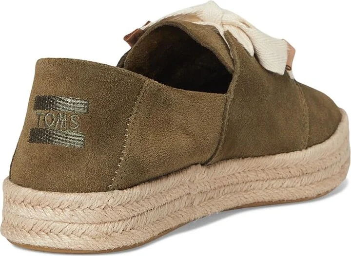 TOMS Carolina Lace Up Women's Shoes Military Olive : 11 B - Medium, Suede - Image 4