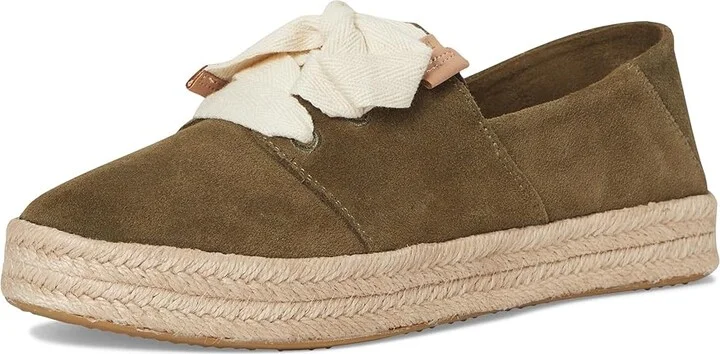 TOMS Carolina Lace Up Women's Shoes Military Olive : 11 B - Medium, Suede - Image 5