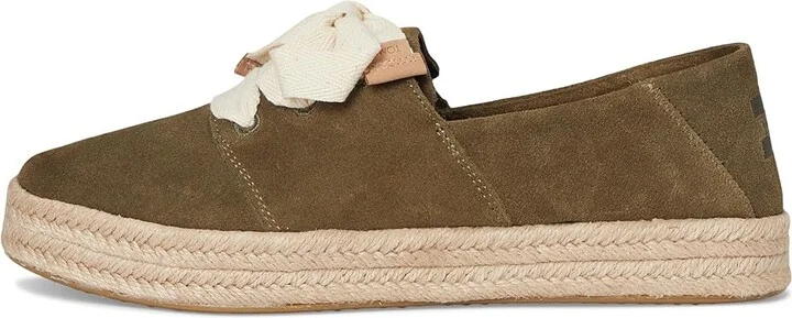 TOMS Carolina Lace Up Women's Shoes Military Olive : 11 B - Medium, Suede - Image 6