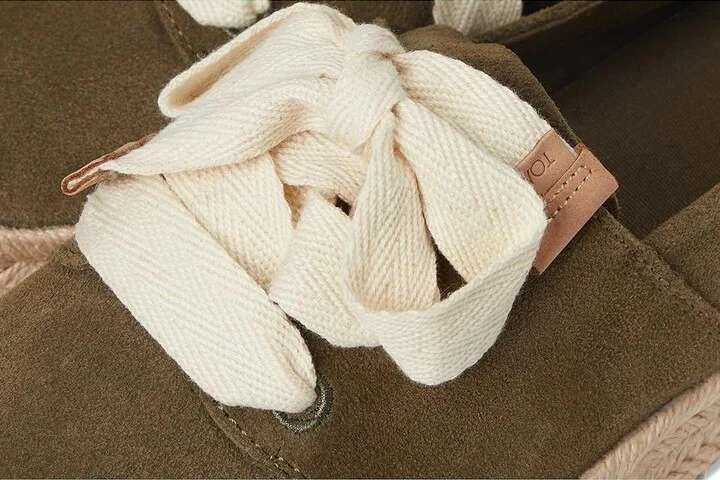TOMS Carolina Lace Up Women's Shoes Military Olive : 11 B - Medium, Suede - Image 7