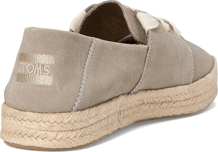 TOMS Carolina Lace Up Women's Shoes Taupe : 7.5 B - Medium, Suede - Image 4