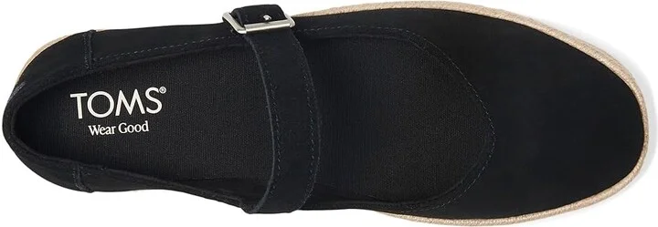 TOMS Carolina Mary Jane Women's Flat Shoes Black 1 : 8 B - Medium, Canvas - Image 2