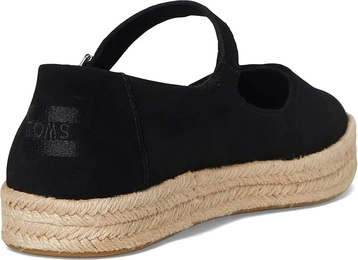 TOMS Carolina Mary Jane Women's Flat Shoes Black 1 : 8 B - Medium, Canvas - Image 4