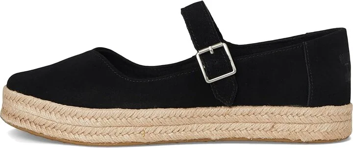 TOMS Carolina Mary Jane Women's Flat Shoes Black 1 : 8 B - Medium, Canvas - Image 6