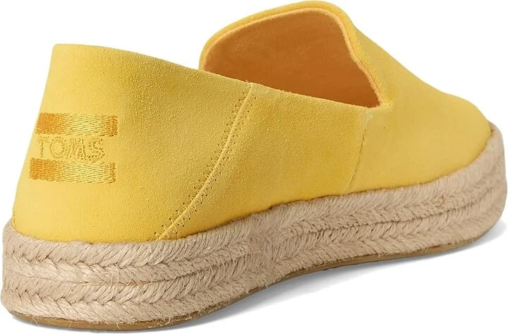 TOMS Carolina Women's Shoes Pineapple Yellow : 7.5 B - Medium, Suede - Image 4